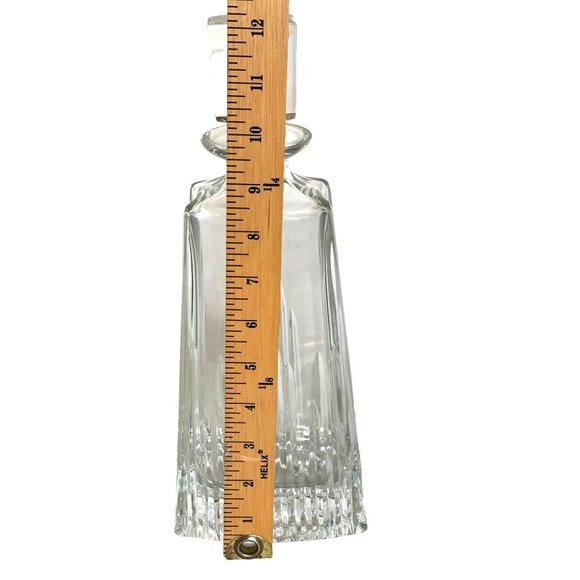 Crystal Liquor Decanter and Stopper Vintage Glass 12" x 4.5" 24 oz - Picture 5 of 9